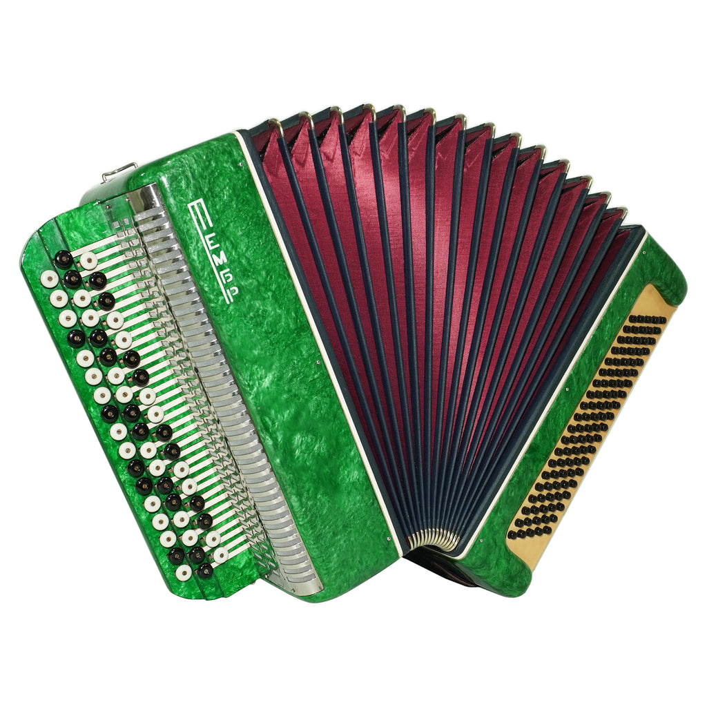 Bayan Tembr Ukraine Button Accordion 100 Bass, New Straps and Case, Concertina Stradella B System, Harmonica in Tune, 2750
