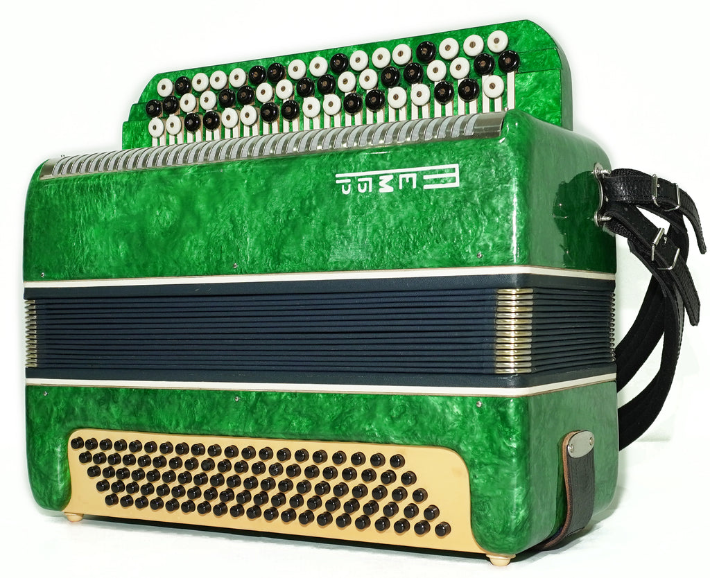 Bayan Tembr Ukraine Button Accordion 100 Bass, New Straps and Case, Concertina Stradella B System, Harmonica in Tune, 2750