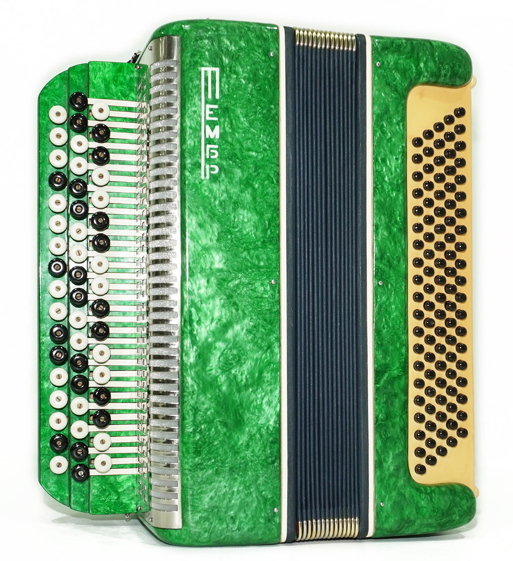 Bayan Tembr Ukraine Button Accordion 100 Bass, New Straps and Case, Concertina Stradella B System, Harmonica in Tune, 2750