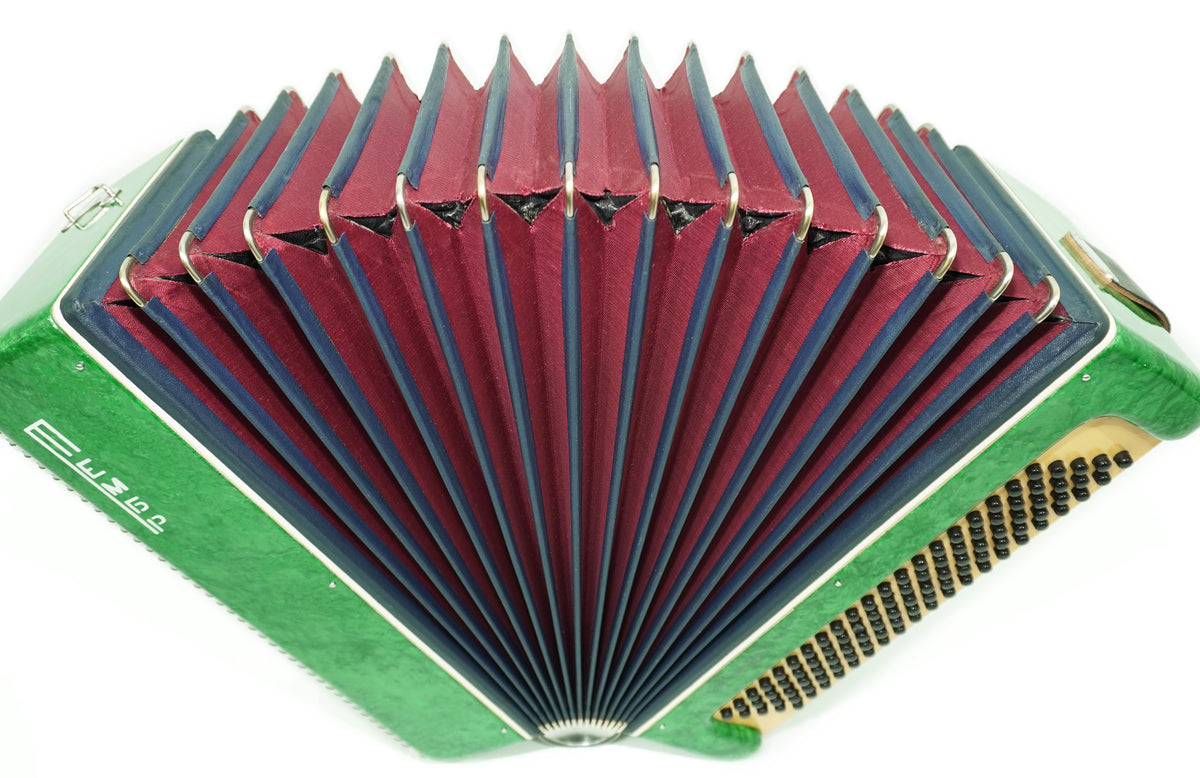 Bayan Tembr Ukraine Button Accordion 100 Bass, New Straps and Case, Concertina Stradella B System, Harmonica in Tune, 2750