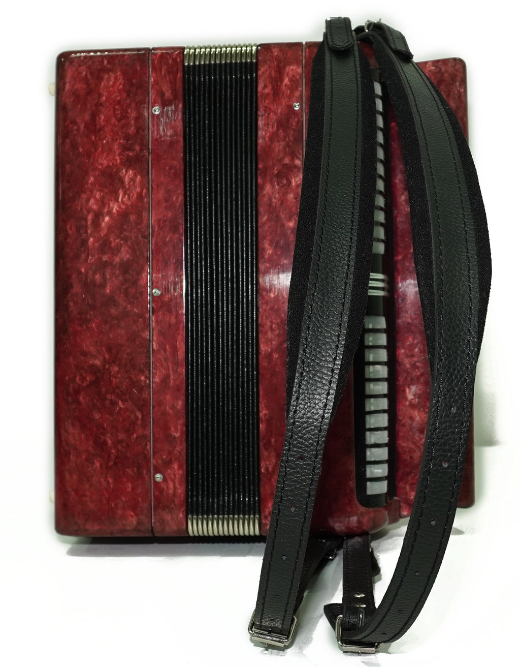 Tulskiy Russian Bayan Etude, 3 Row Chromatic Button Accordion 100 Bass, B System, Straps and Case, Soviet Garmoshka Tula, 2744