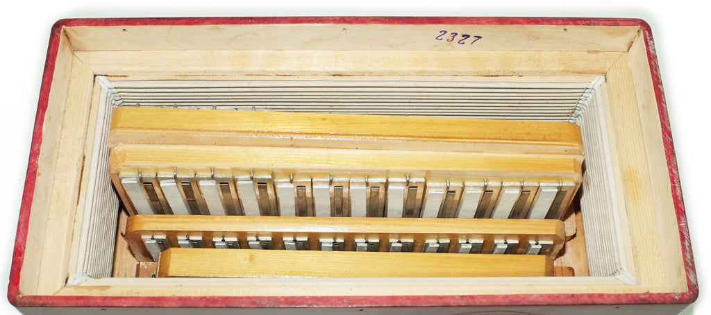 Tulskiy Russian Bayan Etude, 3 Row Chromatic Button Accordion 100 Bass, B System, Straps and Case, Soviet Garmoshka Tula, 2744