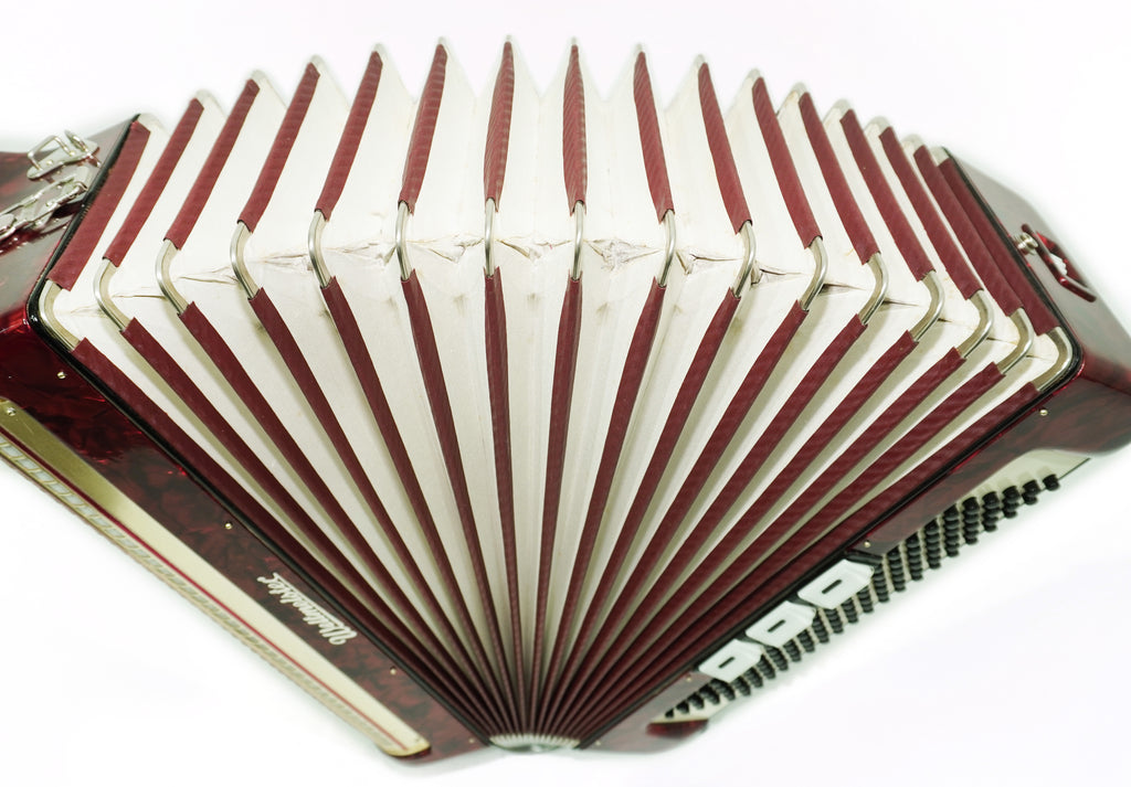 Weltmeister Accordion 120 Bass, German Keyboard Piano Accordian, New Straps and Soft Bag, 2737