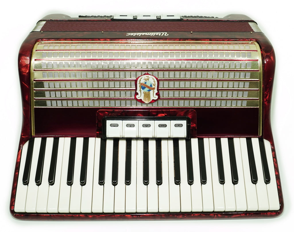 Weltmeister Accordion 120 Bass, German Keyboard Piano Accordian, New Straps and Soft Bag, 2737