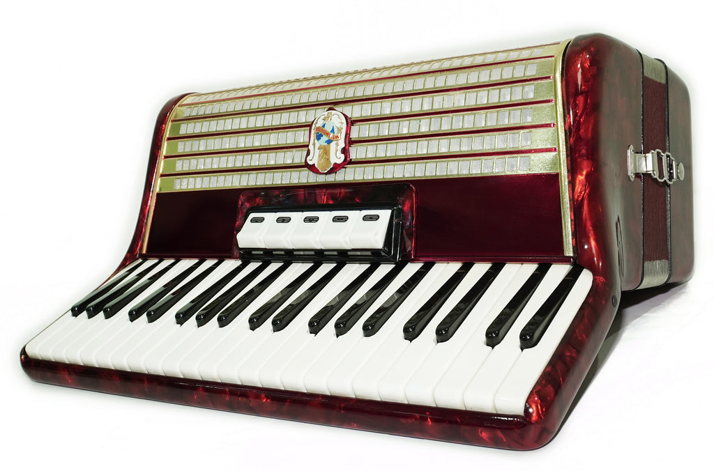 Weltmeister Accordion 120 Bass, German Keyboard Piano Accordian, New Straps and Soft Bag, 2737