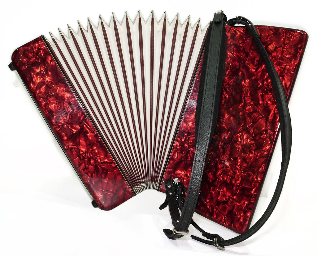 Weltmeister Accordion 120 Bass, German Keyboard Piano Accordian, New Straps and Soft Bag, 2737