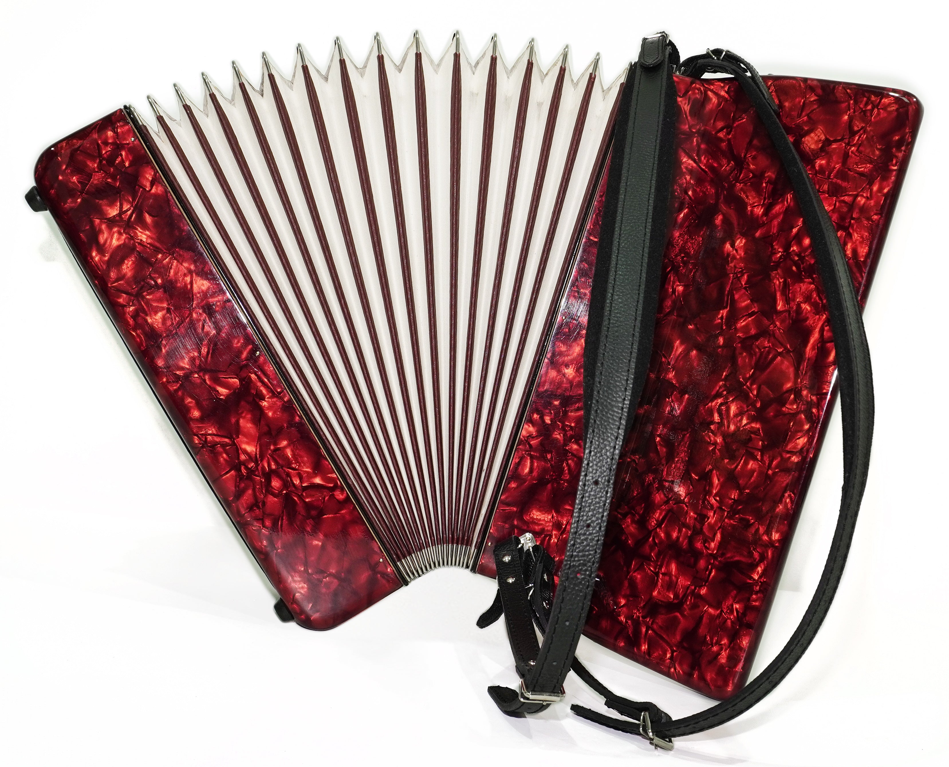 Weltmeister Accordion 120 Bass, German Keyboard Piano Accordian, New Straps and Soft Bag, 2737