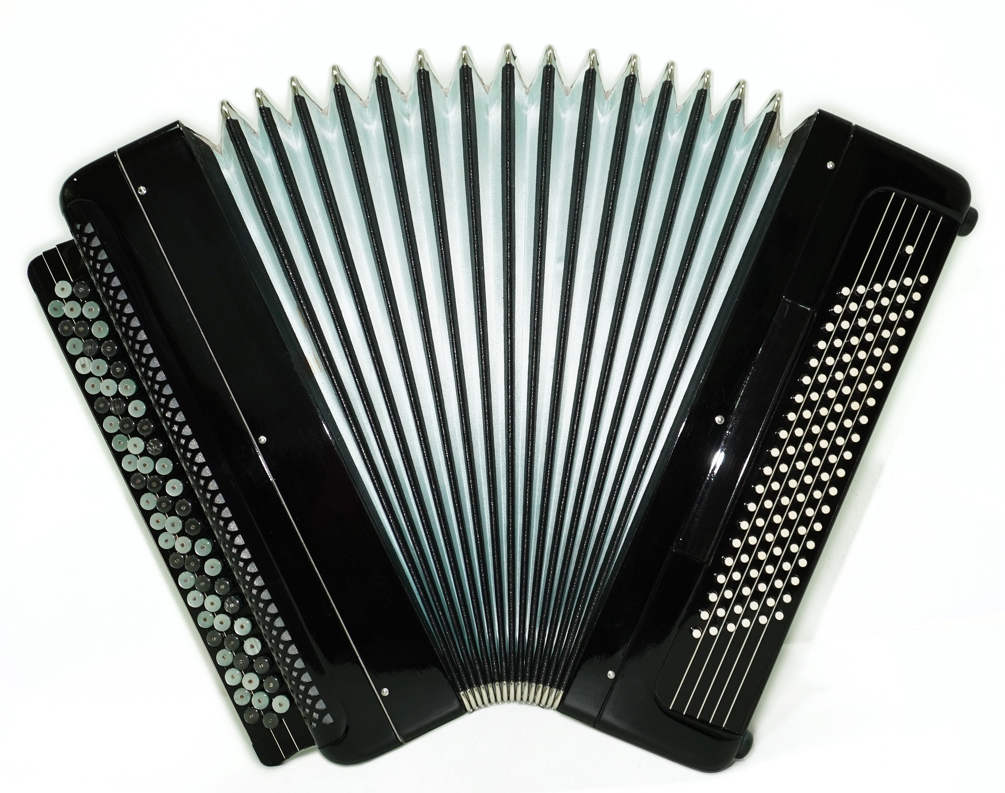 Converter Free Bass Button Accordion Yasnaya Polyana Russian Bayan Copper Voices Solid Reeds, New Straps and Soft Case, 2734
