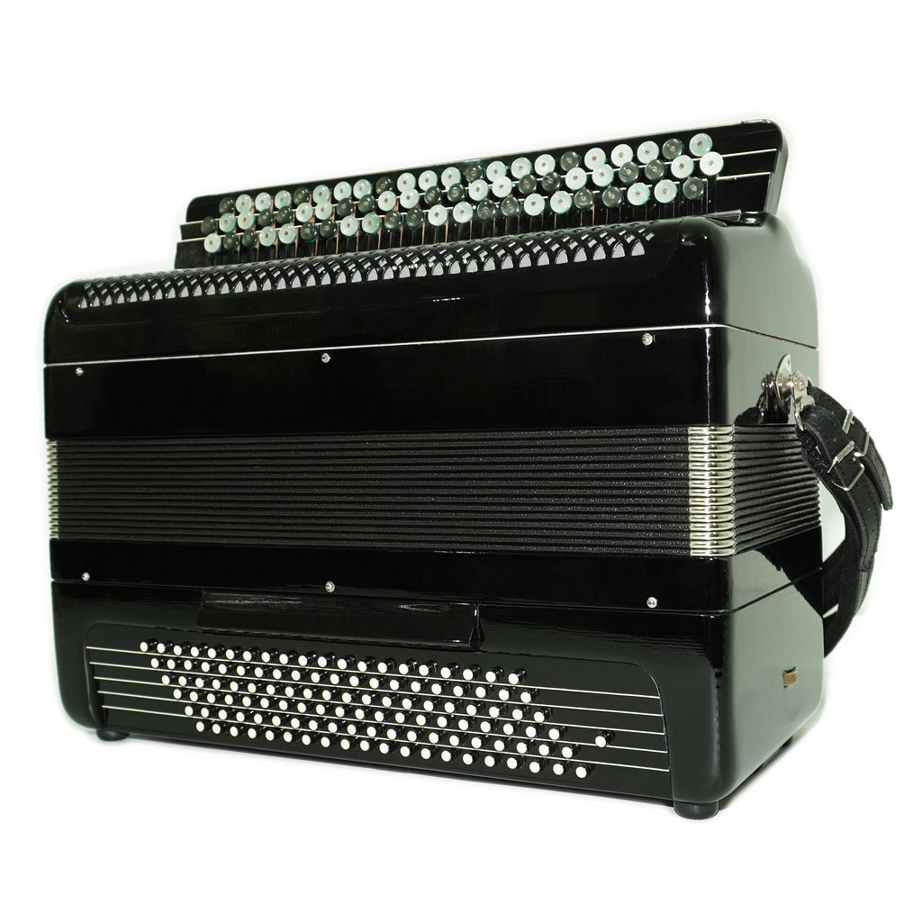 Converter Free Bass Button Accordion Yasnaya Polyana Russian Bayan Copper Voices Solid Reeds, New Straps and Soft Case, 2734