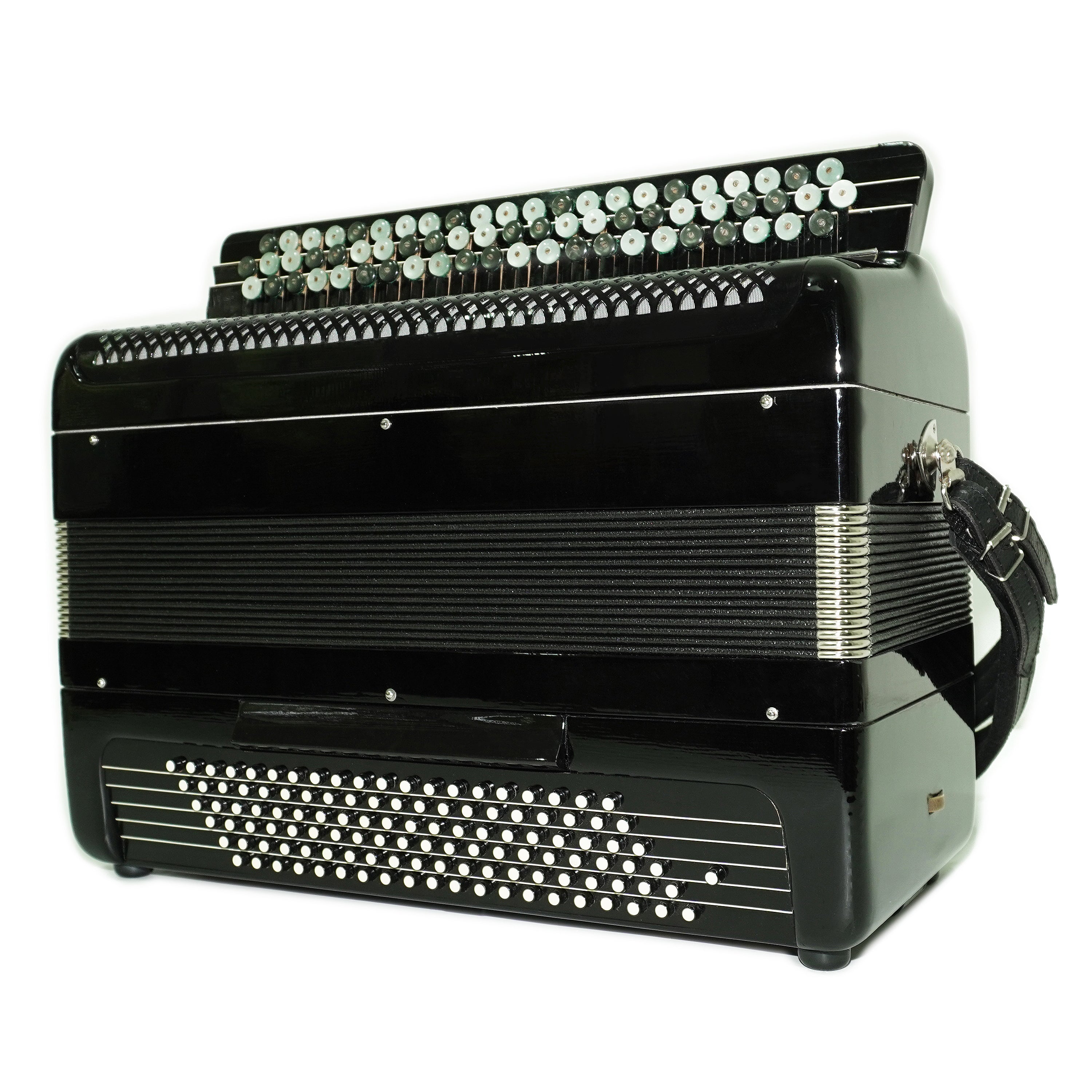 Converter Free Bass Button Accordion Yasnaya Polyana Russian Bayan Copper Voices Solid Reeds, New Straps and Soft Case, 2734