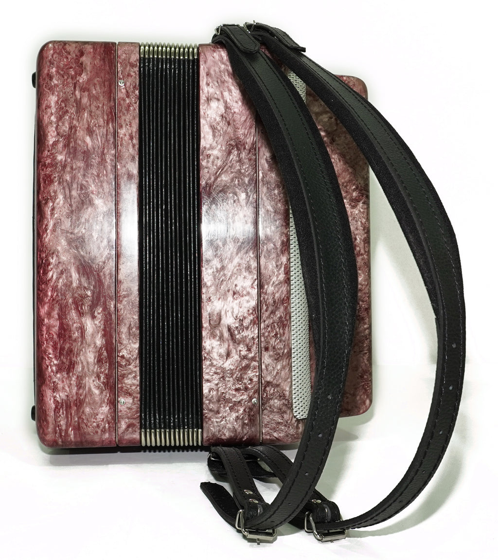 Russian Bayan Tulskiy, 3 Row Tula Chromatic Button Accordion, Vintage Music Box B System, New Straps and Soft Case, 2746