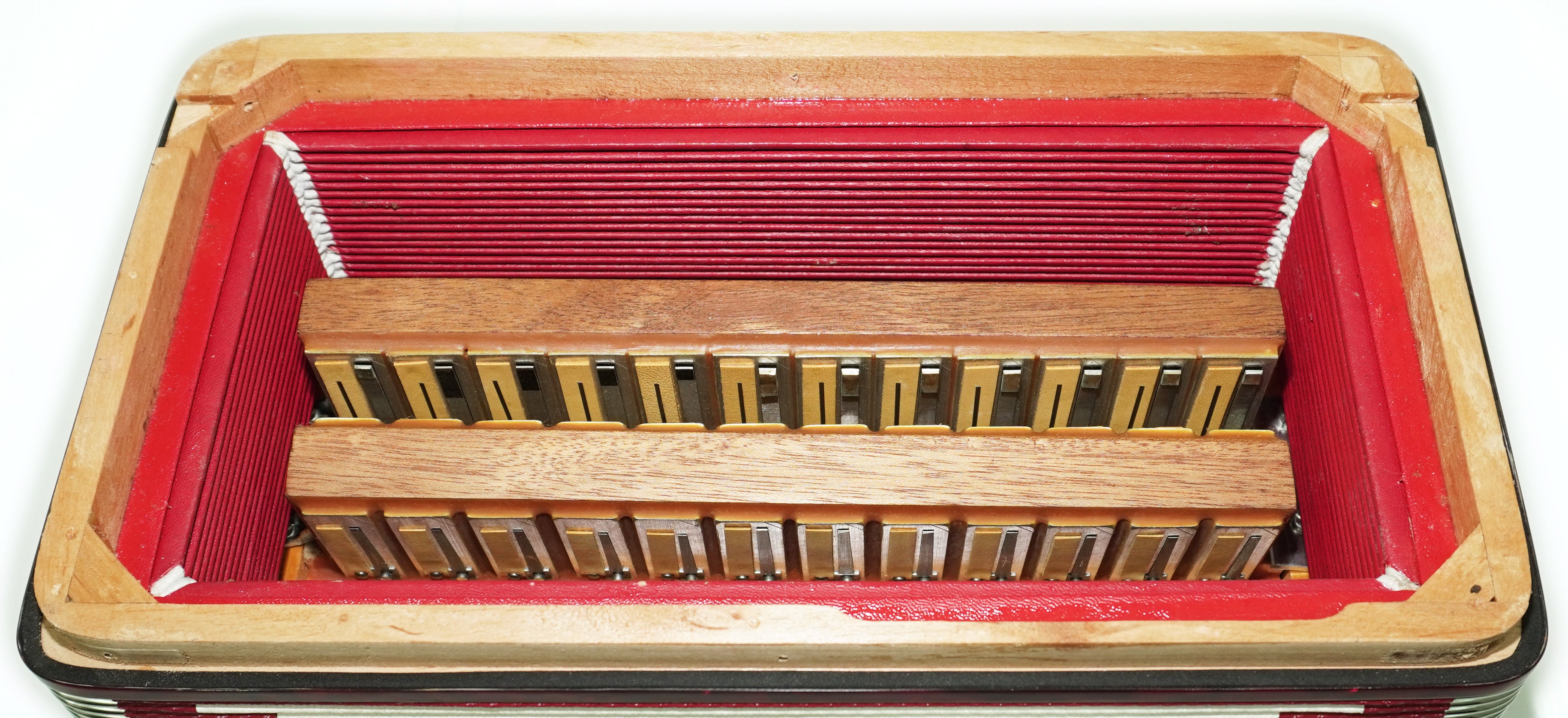 Borsini Mini 3 Row Button Accordion C Griff, made in Italy, Lightweight Rare Original Musical Instrument Accordeone de Botones for Beginners, 2742