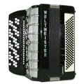 Weltmeister Grandina Button Accordion 120 Bass, made in Germany, 5 Row Bayan B Griff, Straps and Case, 2738