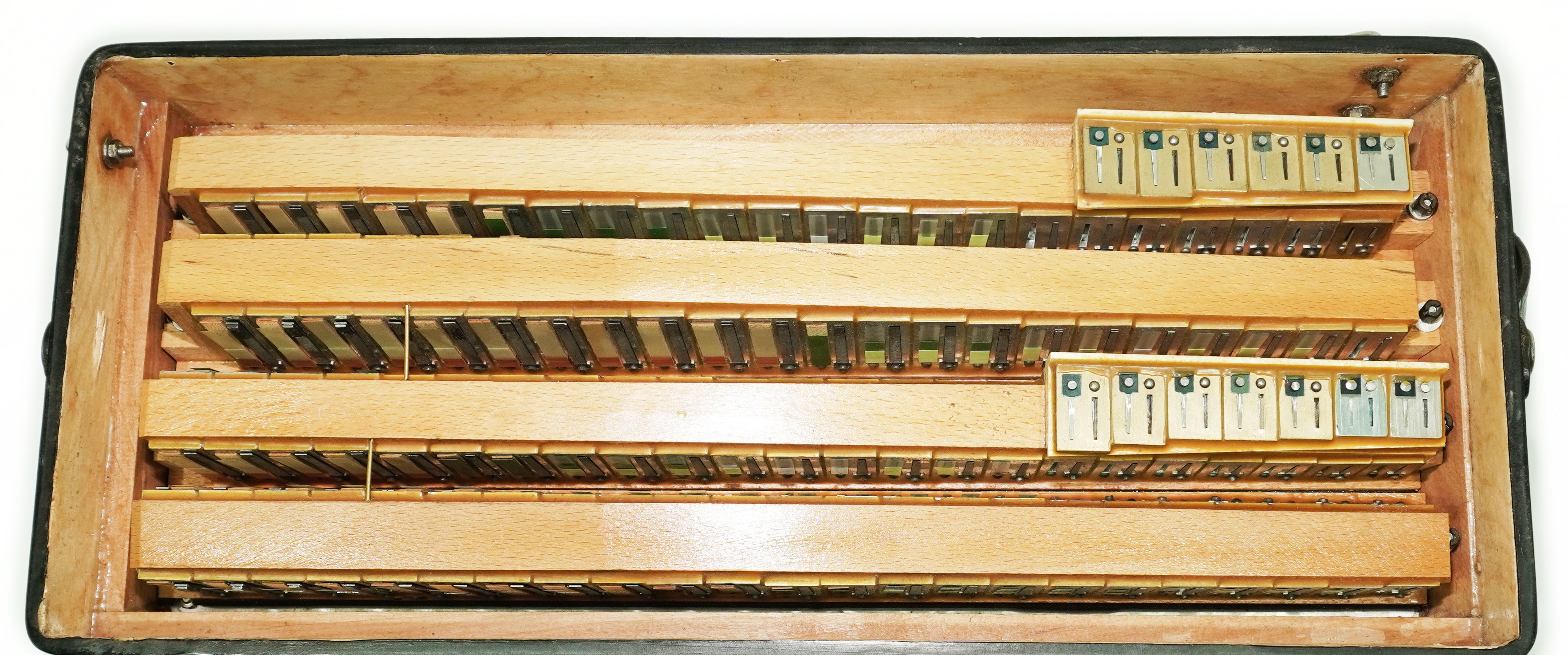 Weltmeister Grandina Button Accordion 120 Bass, made in Germany, 5 Row Bayan B Griff, Straps and Case, 2738