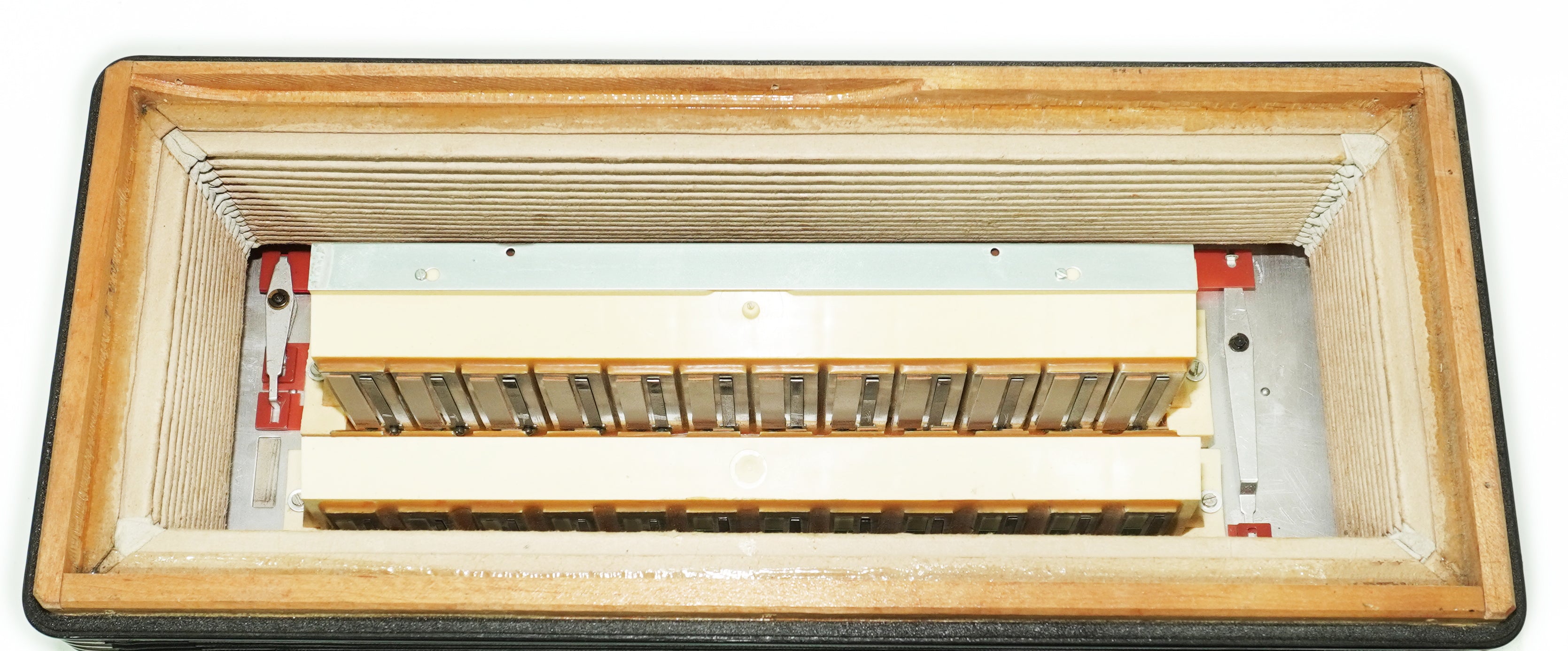 Weltmeister Grandina Button Accordion 120 Bass, made in Germany, 5 Row Bayan B Griff, Straps and Case, 2738