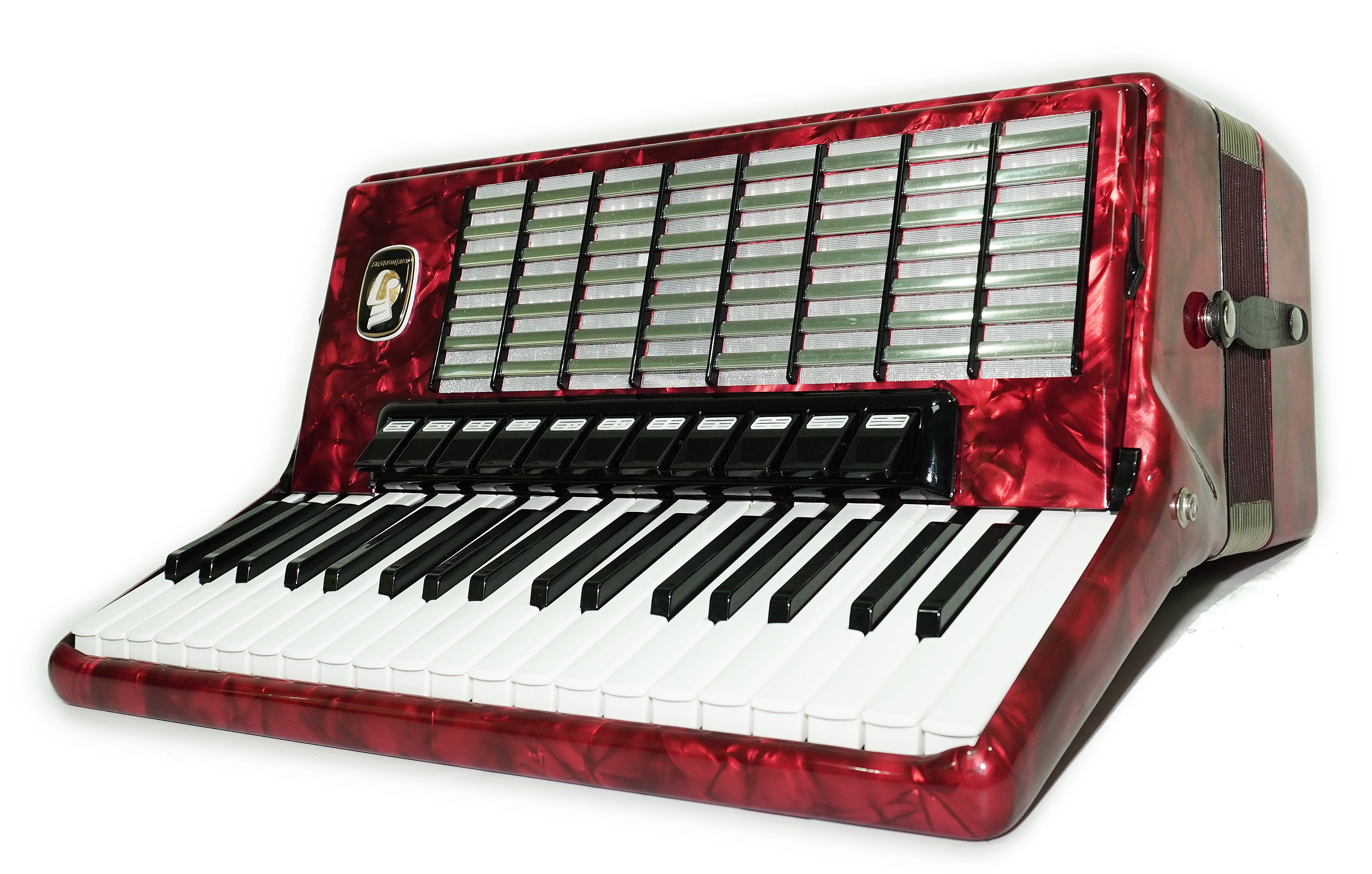 Weltmeister Stella Accordion 96 Bass, German Accordian Instrument, New Straps and Soft Case for Gift, Original Keyboard Piano Acordeone, 2739