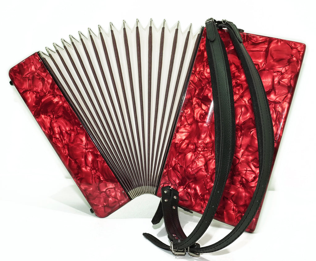 Weltmeister Stella Accordion 96 Bass, German Accordian Instrument, New Straps and Soft Case for Gift, Original Keyboard Piano Acordeone, 2739