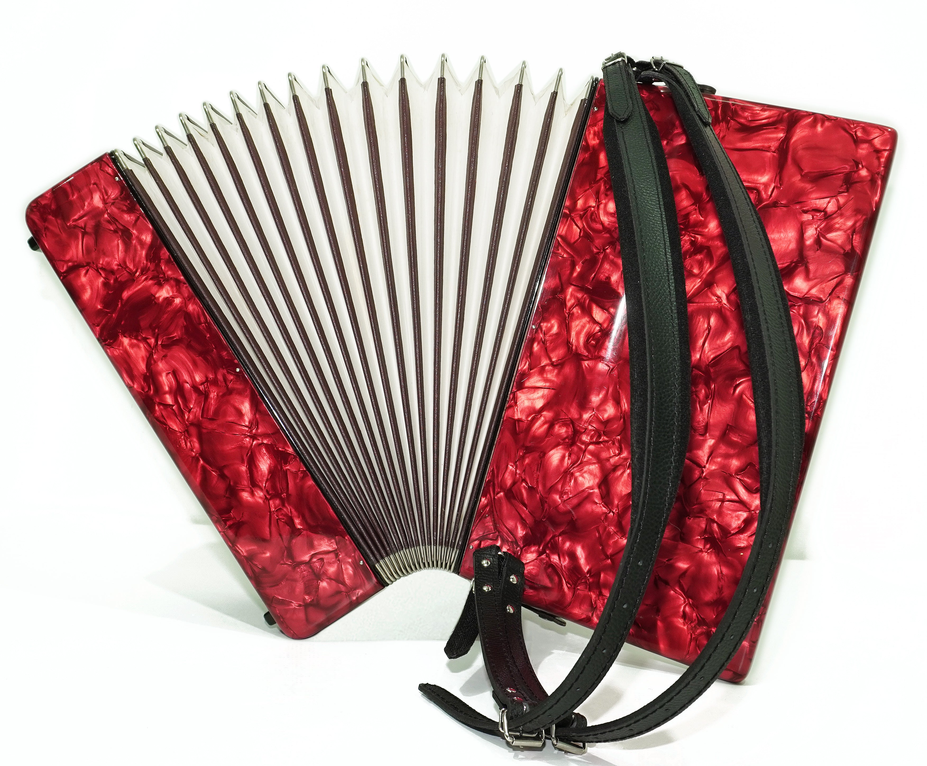 Weltmeister Stella Accordion 96 Bass, German Accordian Instrument, New Straps and Soft Case for Gift, Original Keyboard Piano Acordeone, 2739