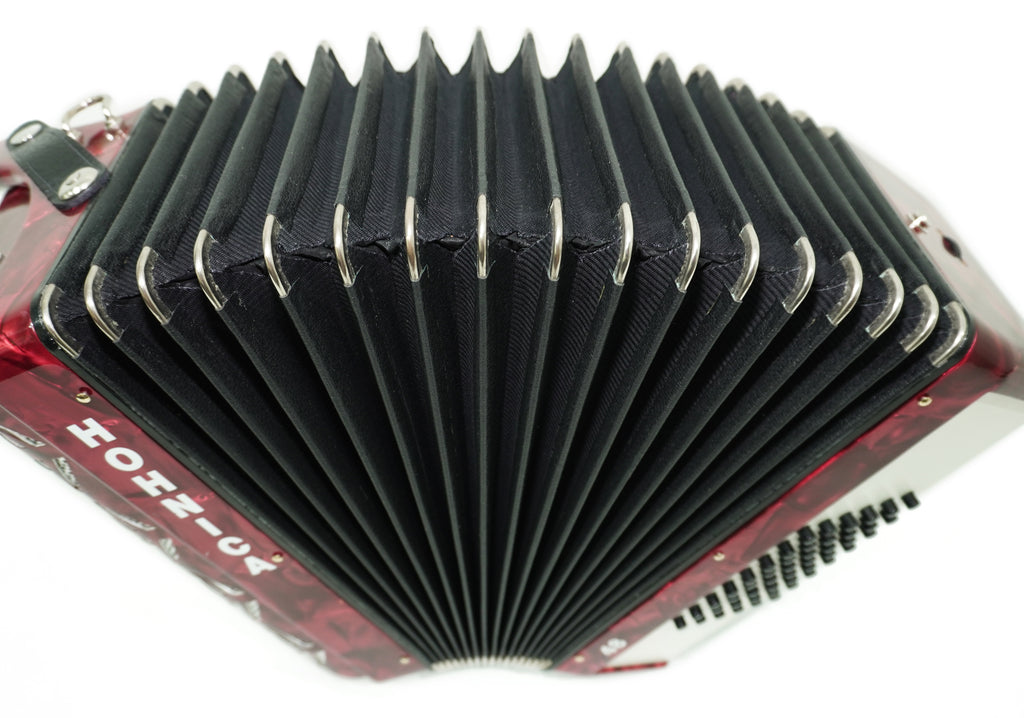 HOHNER Hohnica 48 Bass Lightweight Piano Accordion, German Original Akkordeon Musical Instrument for Beginners Kids, New Straps, 2743