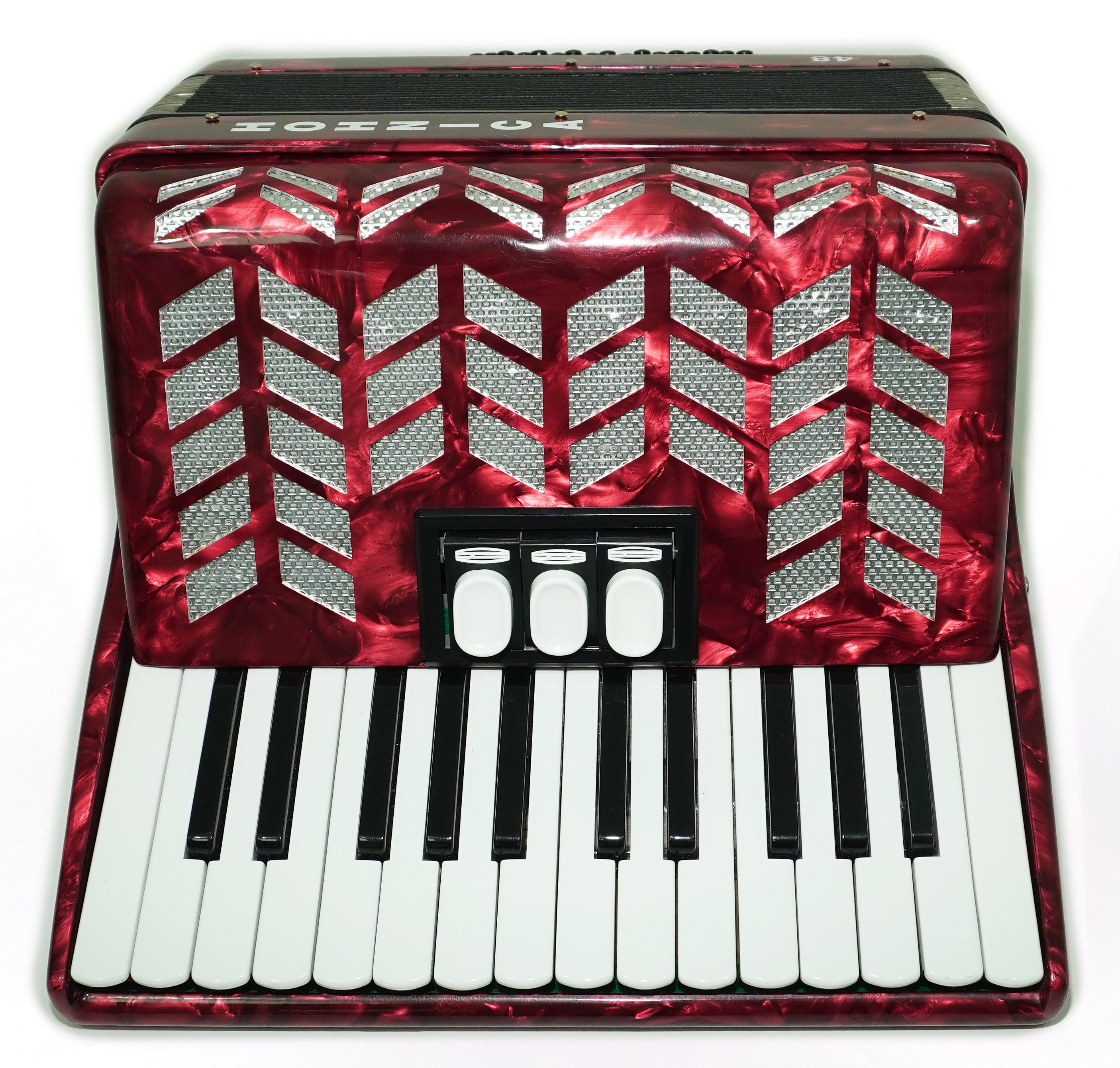 HOHNER Hohnica 48 Bass Lightweight Piano Accordion, German Original Akkordeon Musical Instrument for Beginners Kids, New Straps, 2743