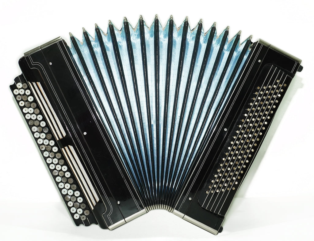 Vintage Russian Bayan Solid Reeds Copper Voices Button Accordion 120 Bass, Professional Musical Instrument, Charismatic Sound! 2745