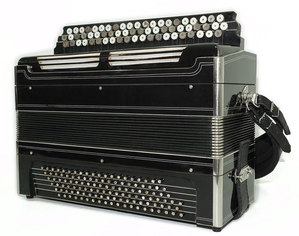 Vintage Russian Bayan Solid Reeds Copper Voices Button Accordion 120 Bass, Professional Musical Instrument, Charismatic Sound! 2745