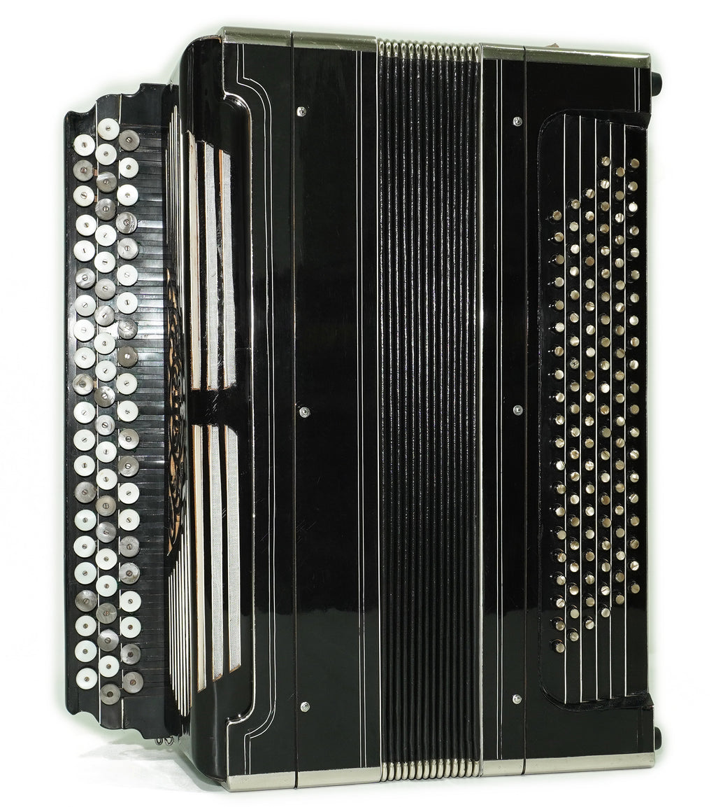 Vintage Russian Bayan Solid Reeds Copper Voices Button Accordion 120 Bass, Professional Musical Instrument, Charismatic Sound! 2745