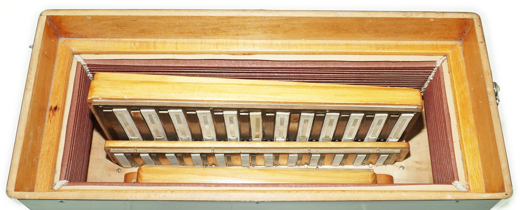 Vintage Russian Bayan Solid Reeds Copper Voices Button Accordion 120 Bass, Professional Musical Instrument, Charismatic Sound! 2745