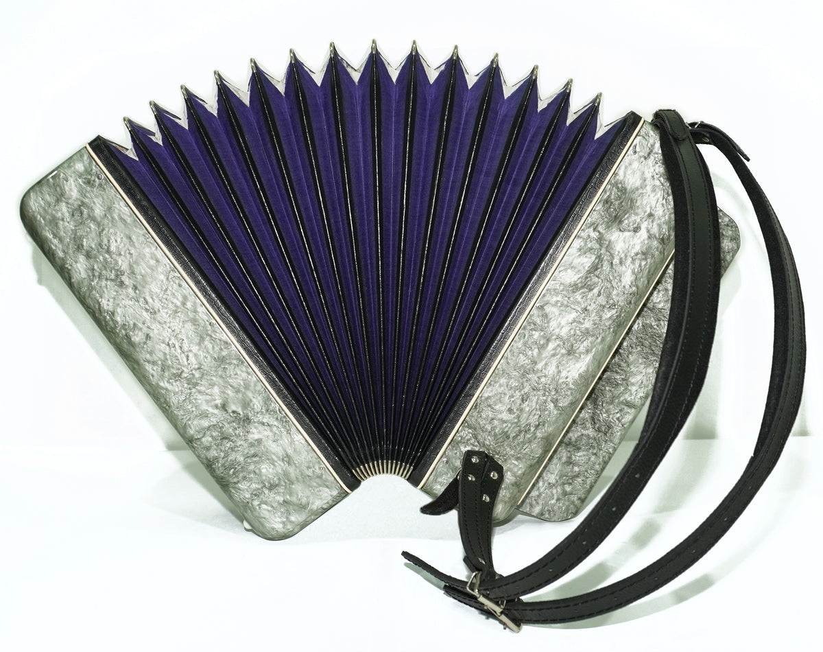 Russian Bayan Melodia Kirov, Vintage Chromatic Button accordion, made in USSR, New Straps and Soft Bag, Rich and Beautiful sound, 2751