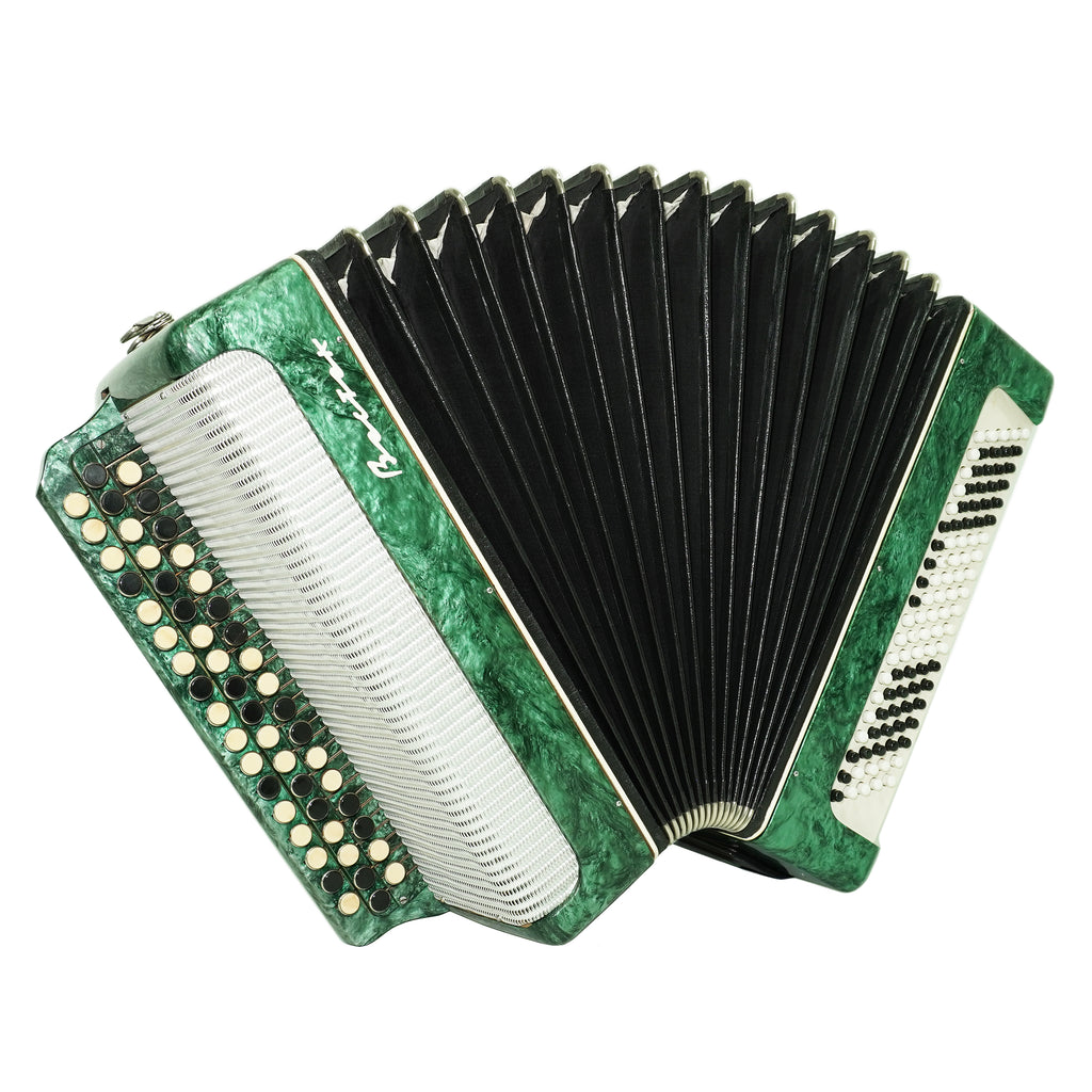Russian Bayan Harmonica 3 Row Button Accordion Vostok, with New Straps and Soft Bag, 100 Bass buttons, Soviet Garmoshka in Tune, 2756
