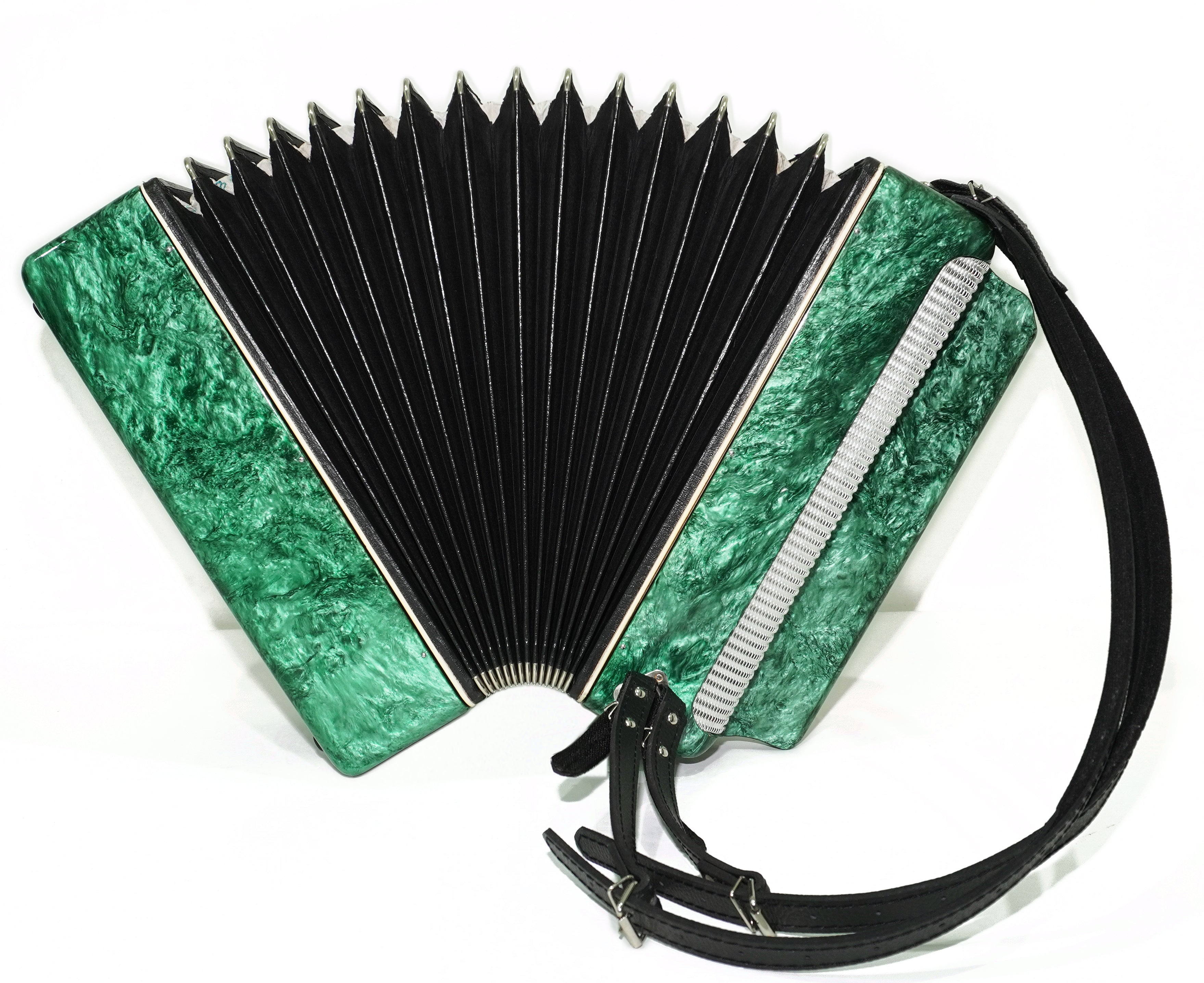 Russian Bayan Harmonica 3 Row Button Accordion Vostok, with New Straps and Soft Bag, 100 Bass buttons, Soviet Garmoshka in Tune, 2756