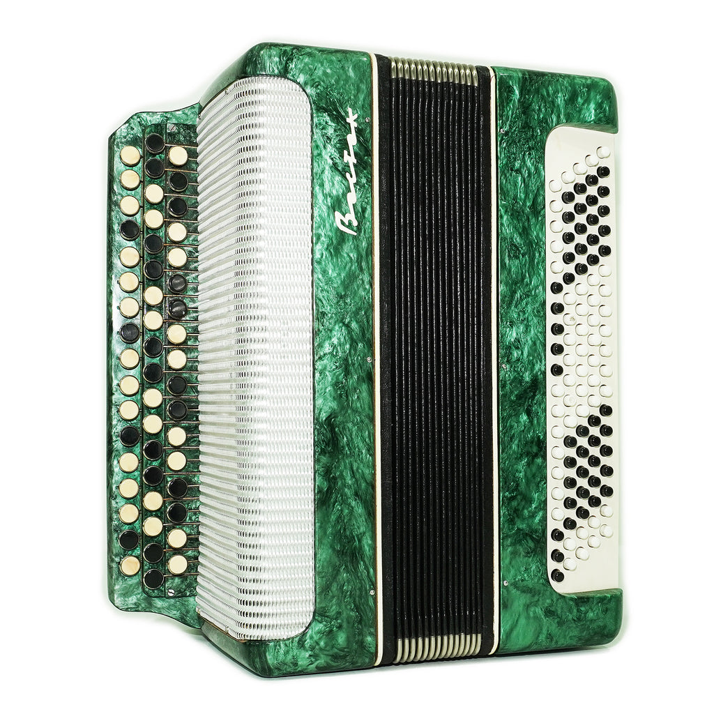 Russian Bayan Harmonica 3 Row Button Accordion Vostok, with New Straps and Soft Bag, 100 Bass buttons, Soviet Garmoshka in Tune, 2756
