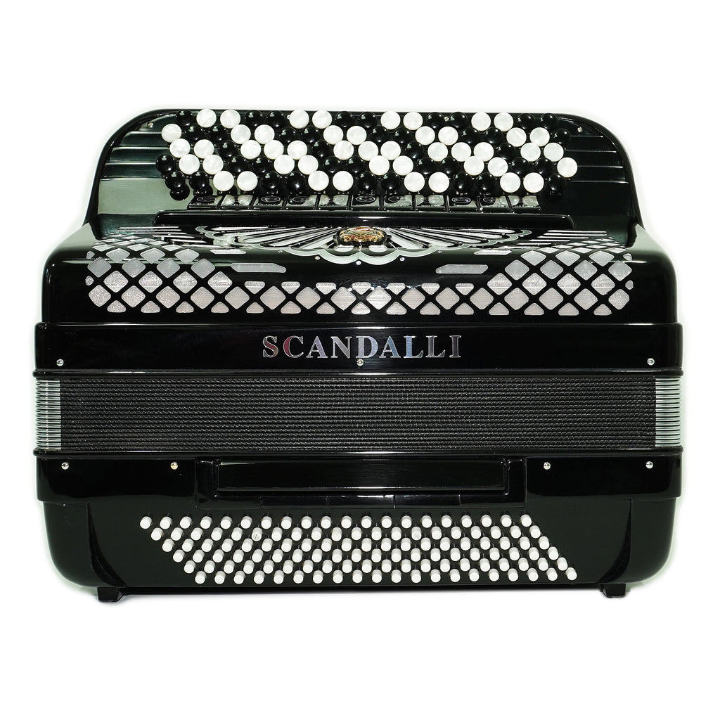 Scandalli Professional 5 Row Button Accordion 120 Bass C Griff, made in Italy, Straps and Case, 2747