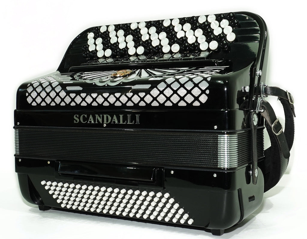 Scandalli Professional 5 Row Button Accordion 120 Bass C Griff, made in Italy, Straps and Case, 2747