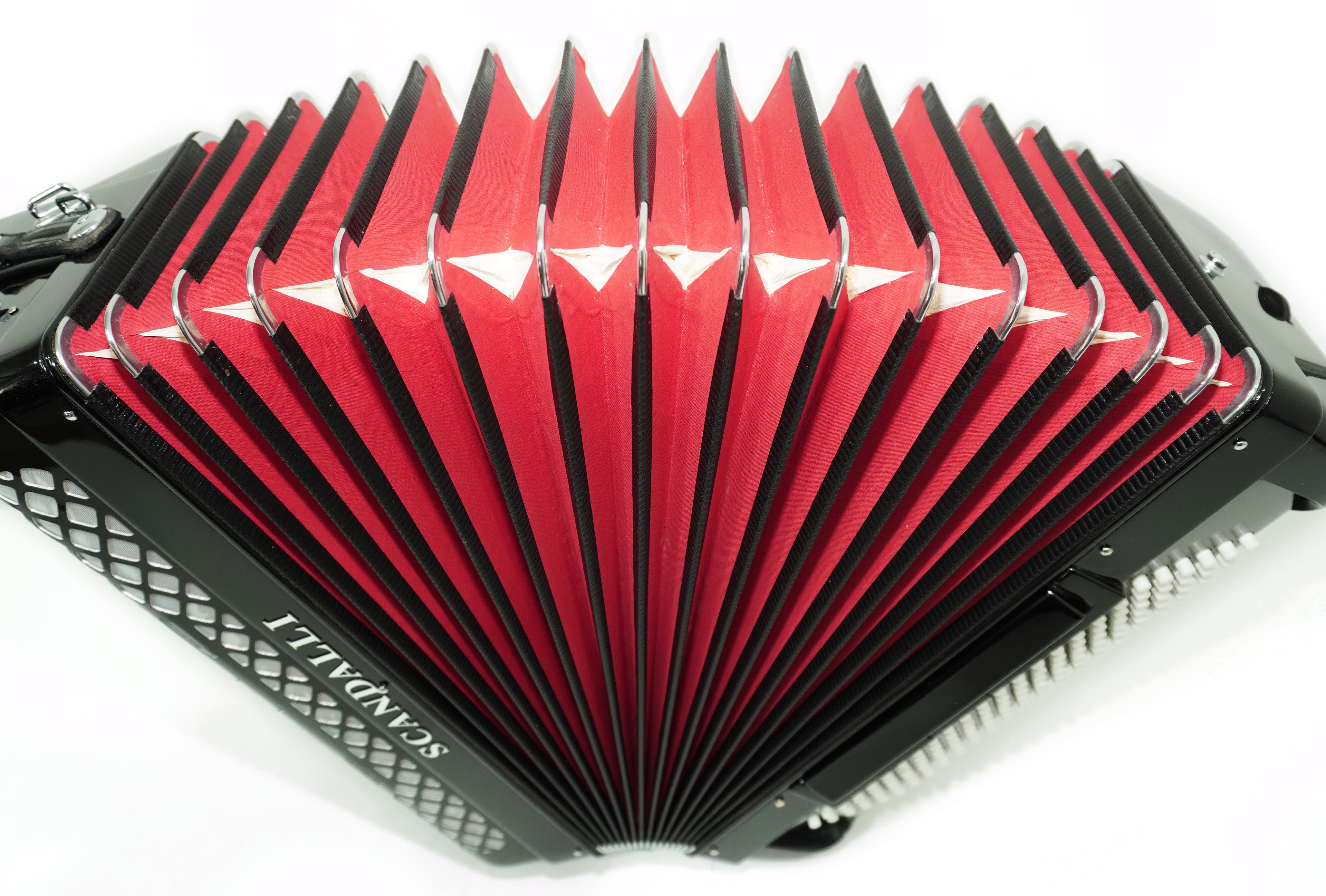 Scandalli Professional 5 Row Button Accordion 120 Bass C Griff, made in Italy, Straps and Case, 2747