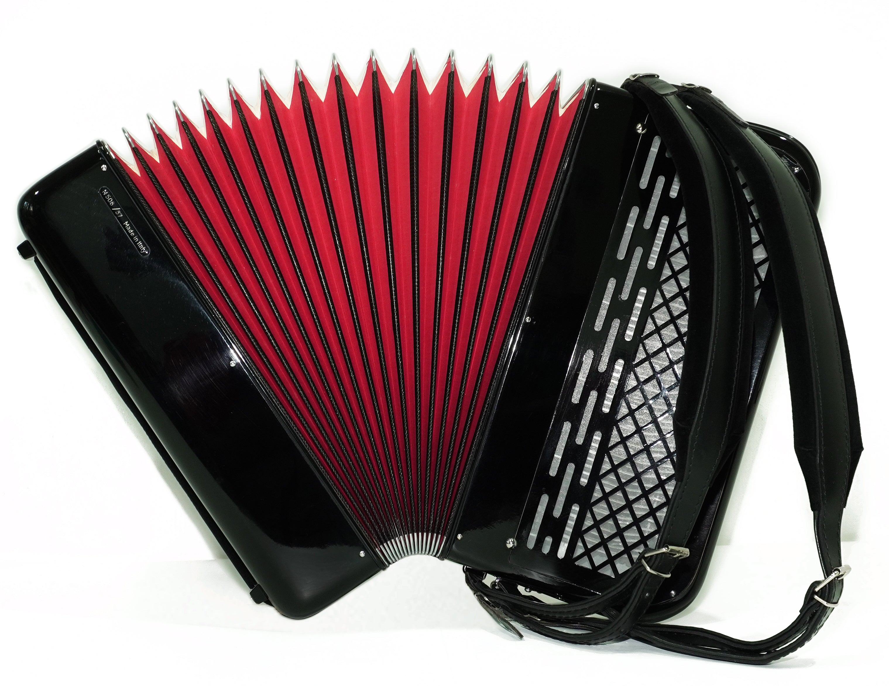Scandalli Professional 5 Row Button Accordion 120 Bass C Griff, made in Italy, Straps and Case, 2747