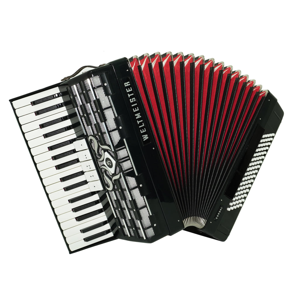 Weltmeister Cordal Accordion 80 Bass made in Germany, New Straps Soft Case for Gift, Keyboard Piano Accordian Musical Instrument, 2753