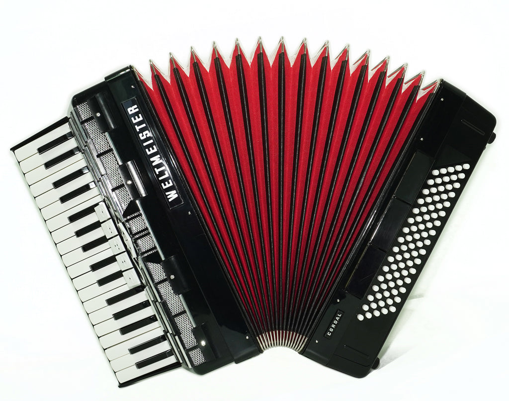 Weltmeister Cordal Accordion 80 Bass made in Germany, New Straps Soft Case for Gift, Keyboard Piano Accordian Musical Instrument, 2753