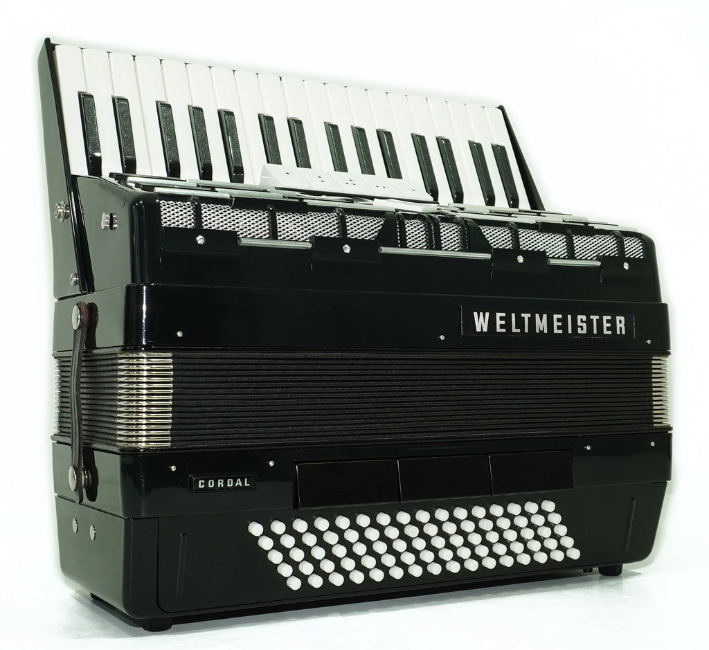 Weltmeister Cordal Accordion 80 Bass made in Germany, New Straps Soft Case for Gift, Keyboard Piano Accordian Musical Instrument, 2753