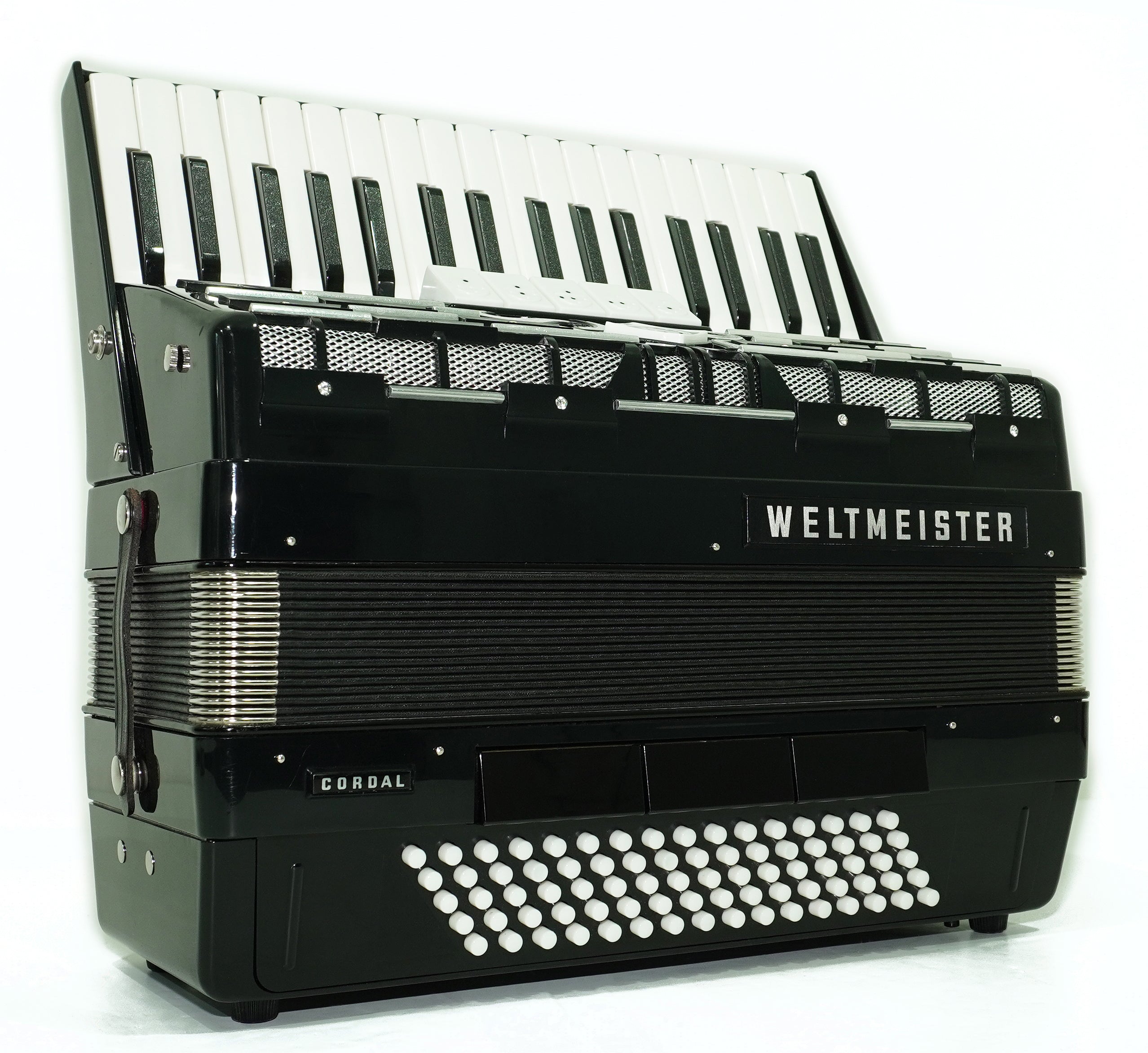 Weltmeister Cordal Accordion 80 Bass made in Germany, New Straps Soft Case for Gift, Keyboard Piano Accordian Musical Instrument, 2753