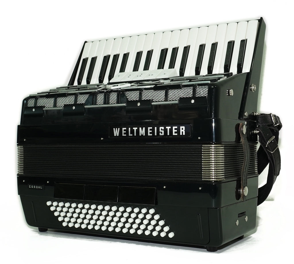 Weltmeister Cordal Accordion 80 Bass made in Germany, New Straps Soft Case for Gift, Keyboard Piano Accordian Musical Instrument, 2753