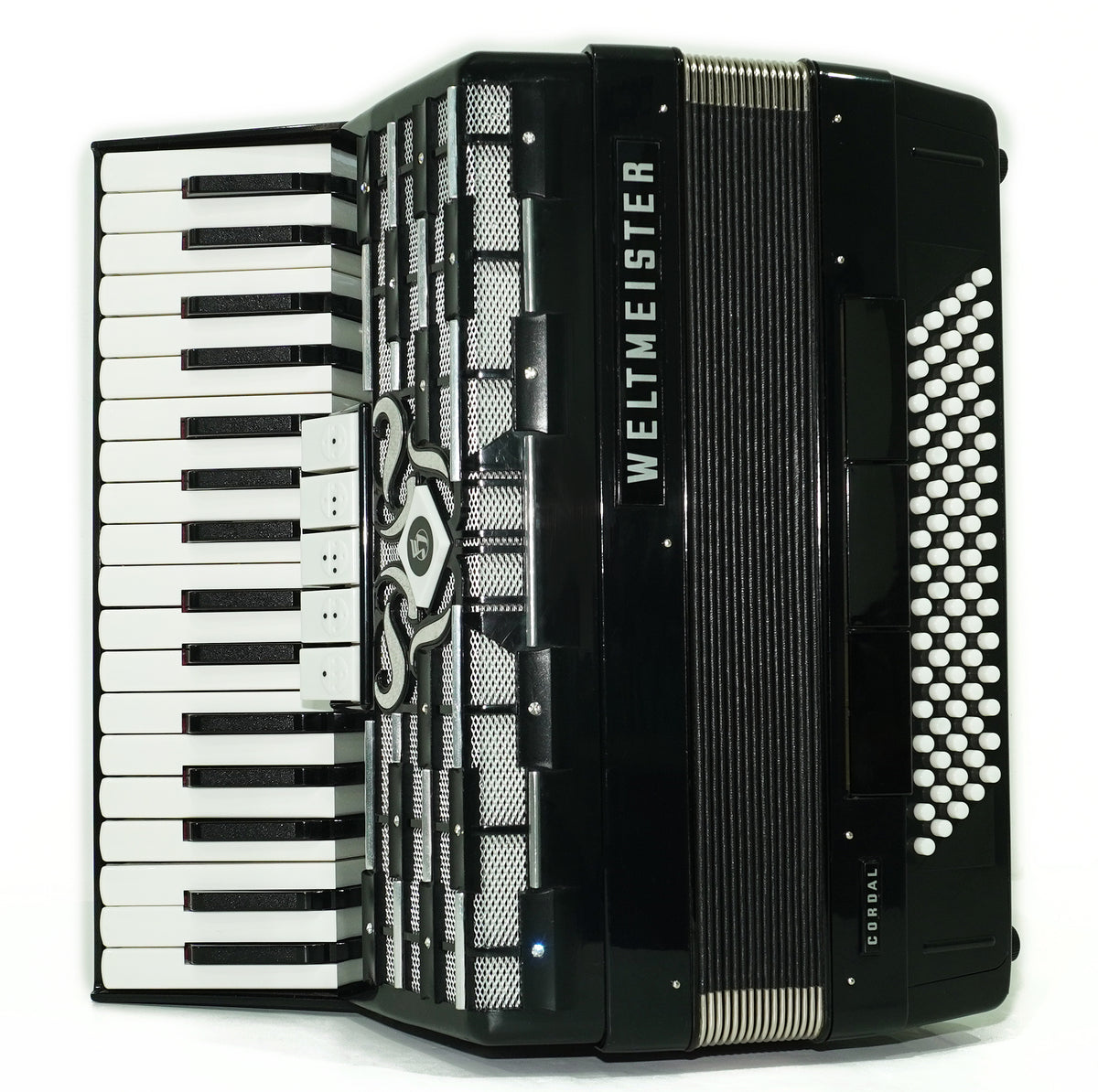 Weltmeister Cordal Accordion 80 Bass made in Germany, New Straps Soft Case for Gift, Keyboard Piano Accordian Musical Instrument, 2753