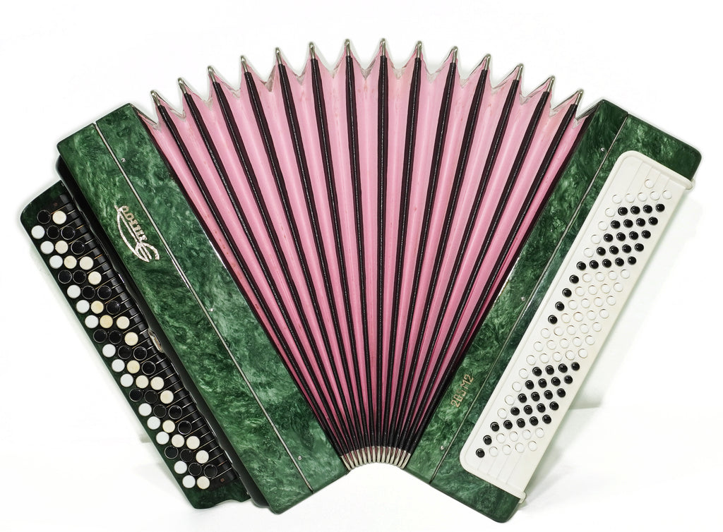 Tulskiy Russian Bayan Etude 205M2, 3 Row Chromatic Button Accordion 100 bass, New Straps and Soft Case for Gift, Acordeone de Botones, 2755
