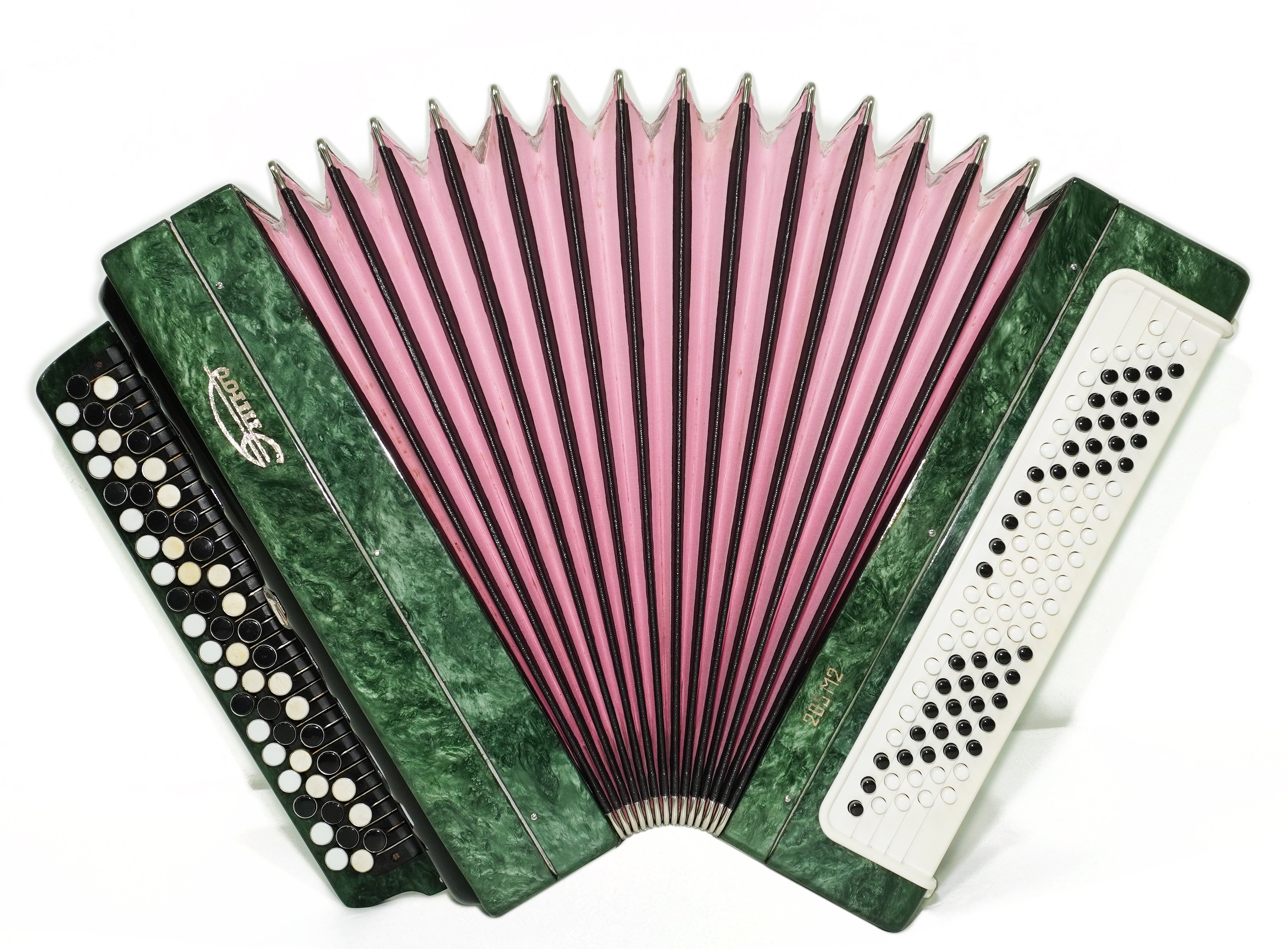 Tulskiy Russian Bayan Etude 205M2, 3 Row Chromatic Button Accordion 100 bass, New Straps and Soft Case for Gift, Acordeone de Botones, 2755