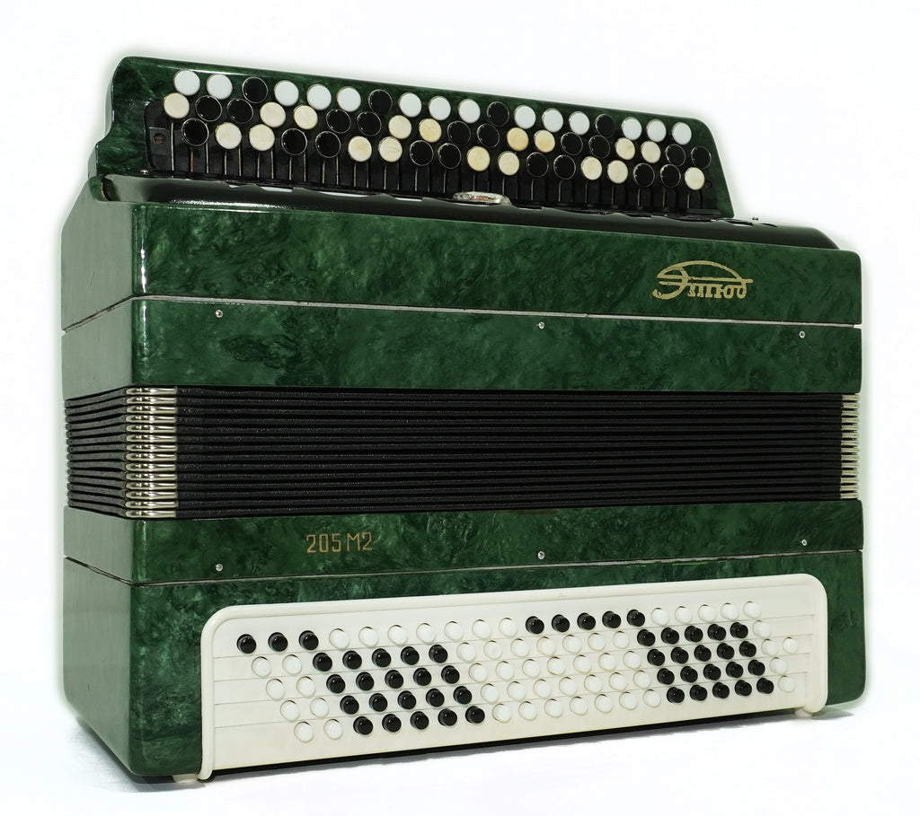 Tulskiy Russian Bayan Etude 205M2, 3 Row Chromatic Button Accordion 100 bass, New Straps and Soft Case for Gift, Acordeone de Botones, 2755