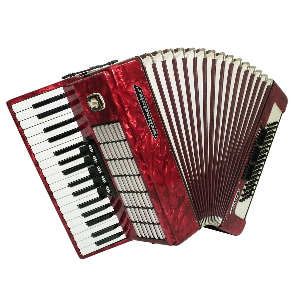 Weltmeister Stella Accordion 80 Bass made in Germany, New Straps Soft Case for Gift, Keyboard Piano Accordian Musical Instrument, 2754