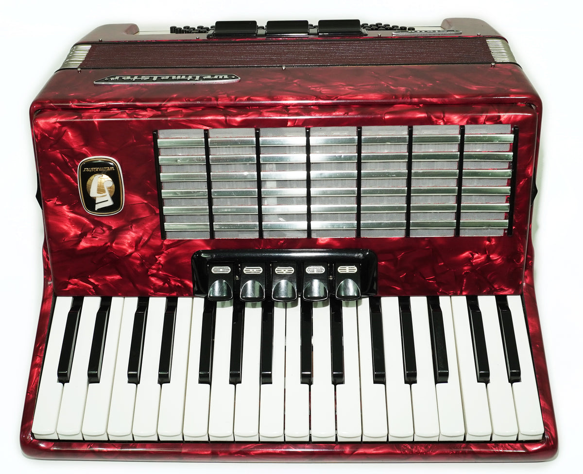 Weltmeister Stella Accordion 80 Bass made in Germany, New Straps Soft Case for Gift, Keyboard Piano Accordian Musical Instrument, 2754