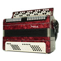 Tulskiy Russian Bayan Etude, 3 Row Chromatic Button Accordion 100 Bass, B System, Straps and Case, Soviet Garmoshka Tula, 2760