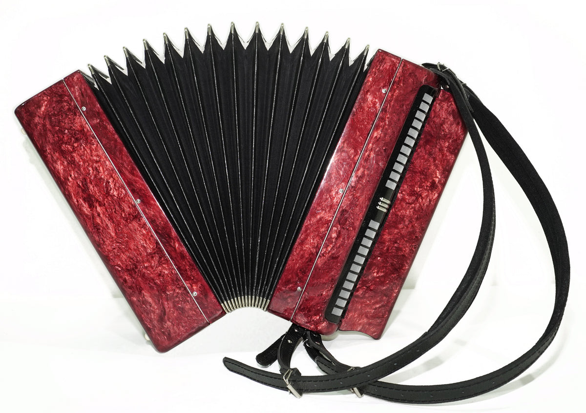 Tulskiy Russian Bayan Etude, 3 Row Chromatic Button Accordion 100 Bass, B System, Straps and Case, Soviet Garmoshka Tula, 2760
