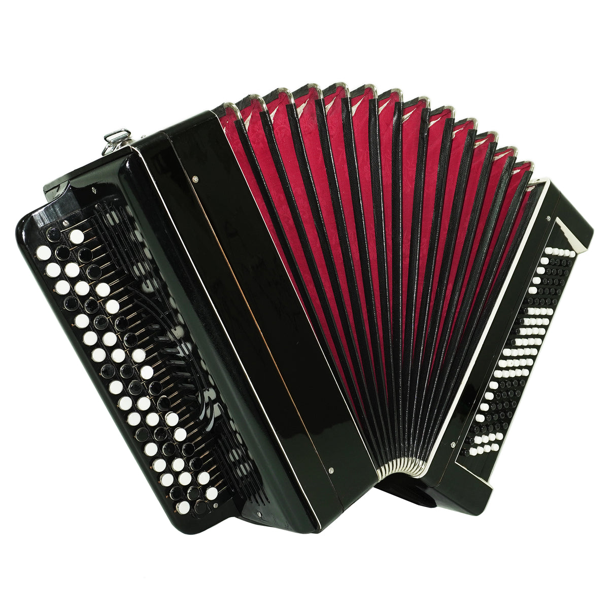 Russian Bayan Tulskiy, 3 Row Tula Chromatic Button Accordion, Vintage Music Box B System, New Straps, 2759